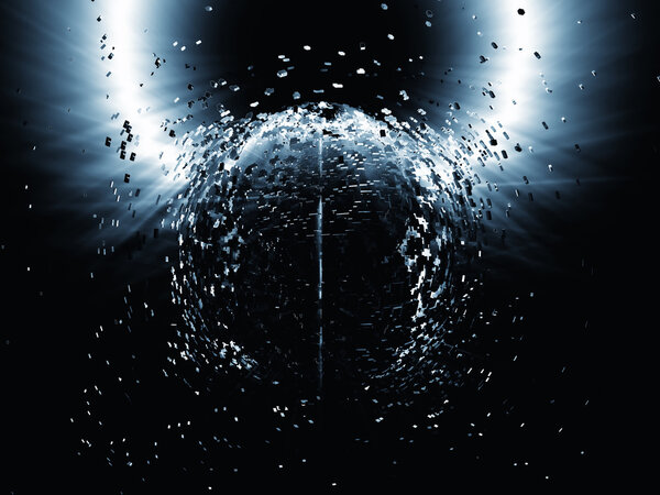 Blue explosion background