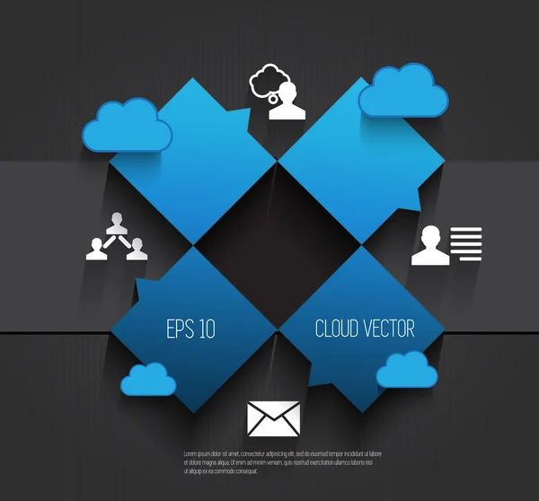 Computación en nube — Archivo Imágenes Vectoriales