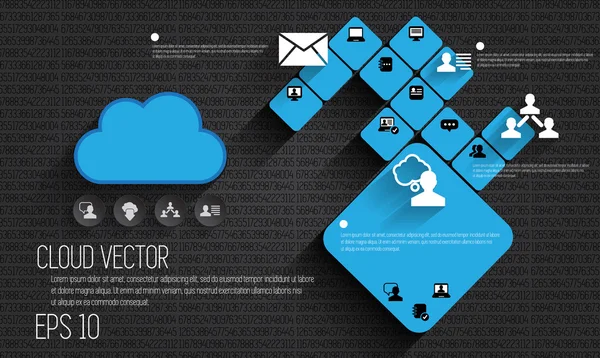 Concepto de nube — Archivo Imágenes Vectoriales