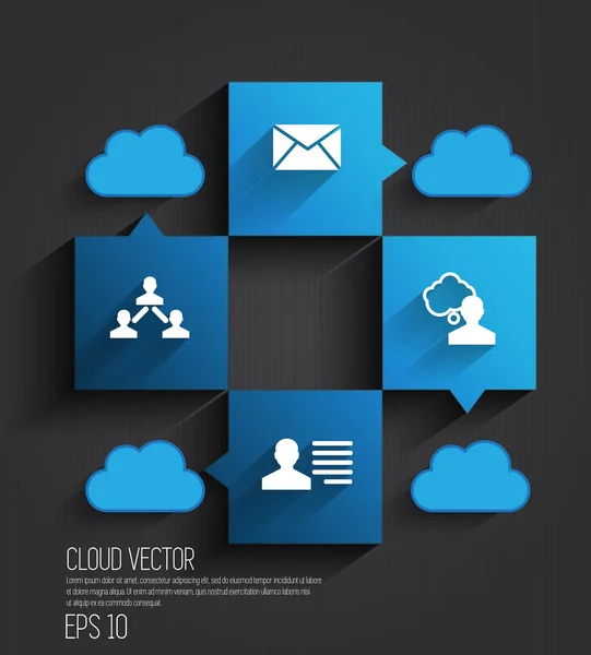 Cloud-Infografiken — Stockvektor