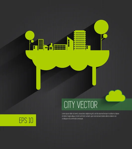 Ecología ciudad — Vector de stock