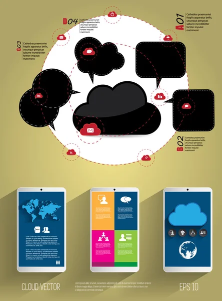 Cloud Computing-Konzept — Stockvektor