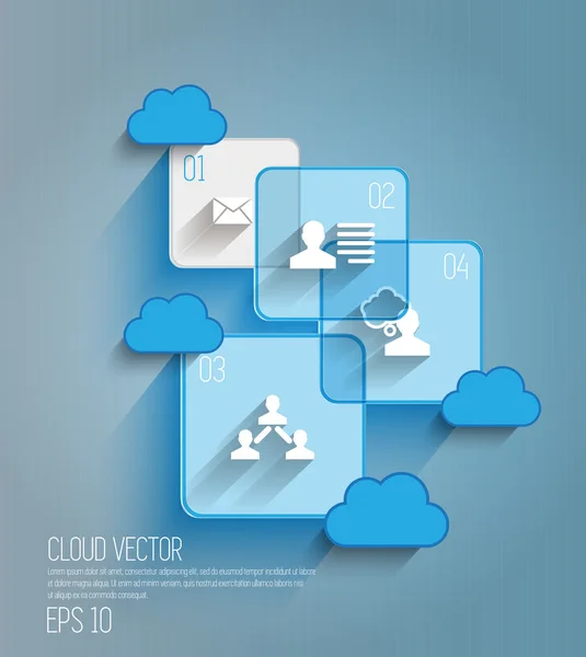 Concept de Cloud Computing — Image vectorielle