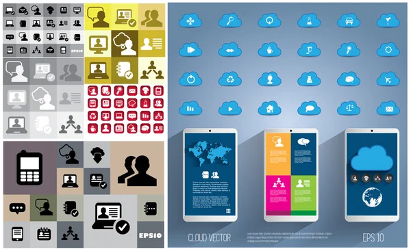 Concept de Cloud Computing — Image vectorielle