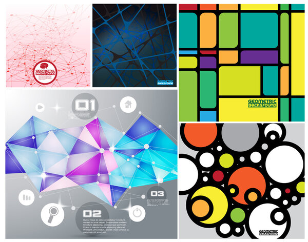 Set of abstract background