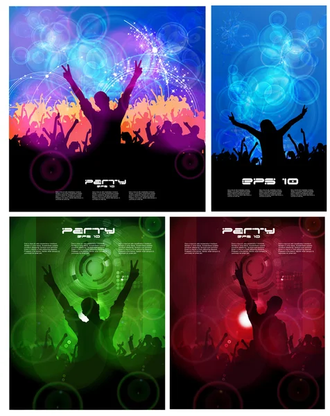 Big set of event posters — Stock Vector