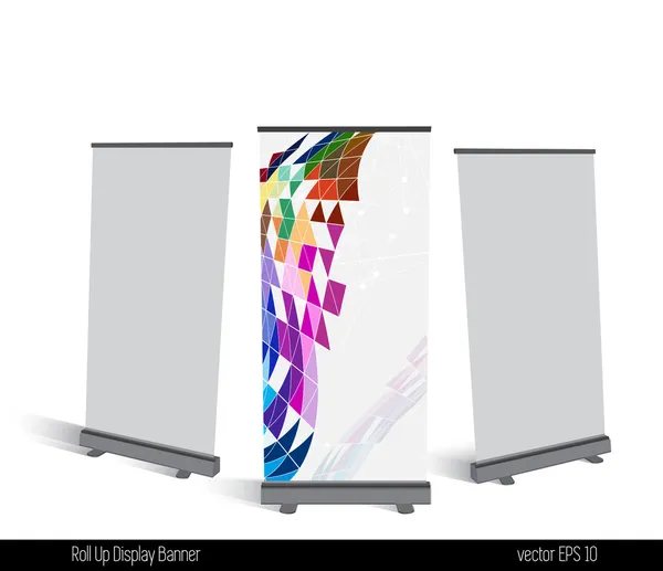 Roll Up Display Banner — Stock Vector