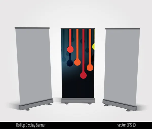 Roll Up Display Banner — Stock Vector