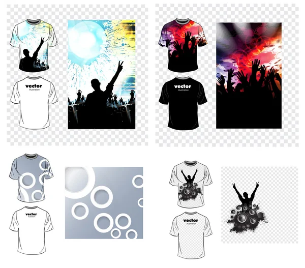 Set van t-shirts — Stockvector