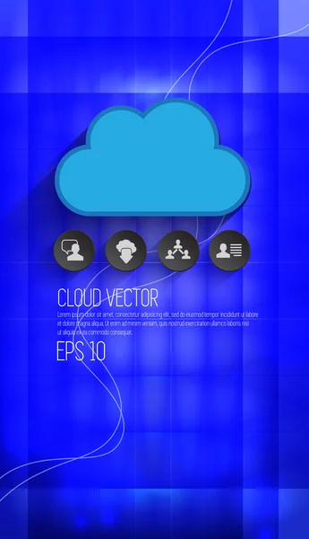 Chmura niebieski — Wektor stockowy