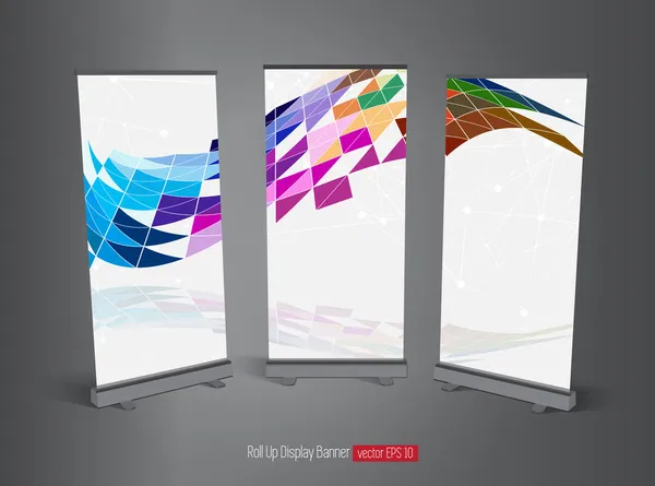 Roll up banner display — Stockový vektor