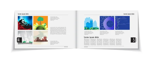 Magazine architecture mise en page — Image vectorielle