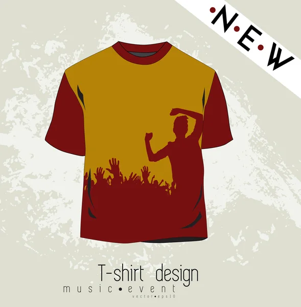 T-shirt design discoteca poster — Vettoriale Stock