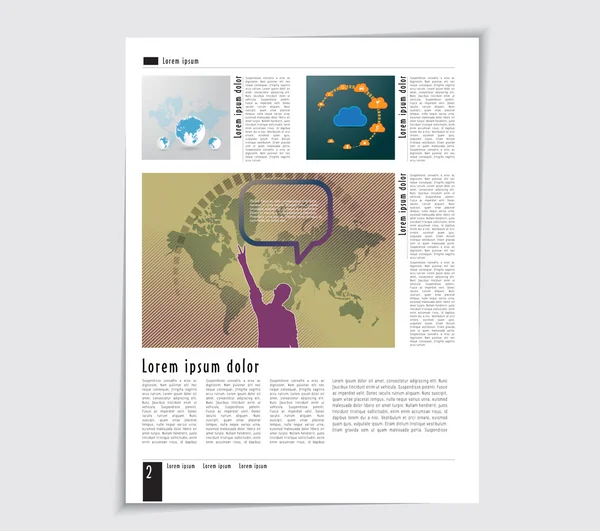 Revista layout design — Vector de stoc