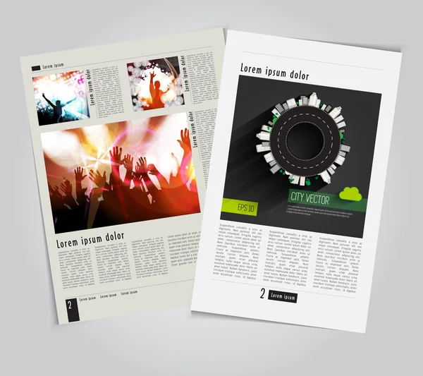 Mallen musikevenemang magazine — Stock vektor