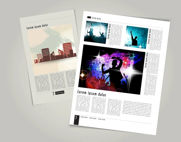 Diseño de revista con diseño urbano — Vector de stock