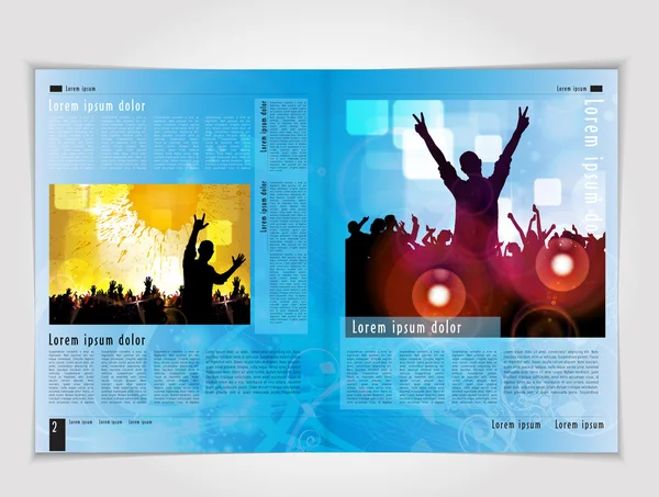 Brochure Layout disco Design — Stock Vector