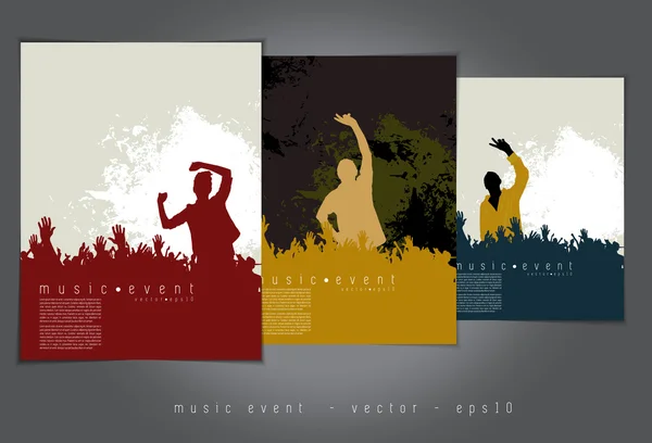 Music event posters — Stock Vector