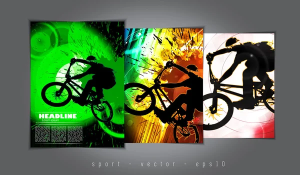 Iconografías del ciclista — Archivo Imágenes Vectoriales