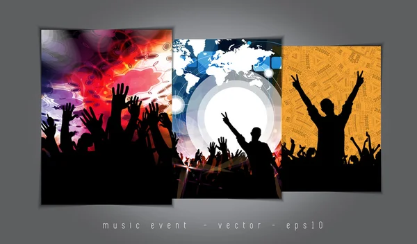 Fondos de eventos musicales — Vector de stock