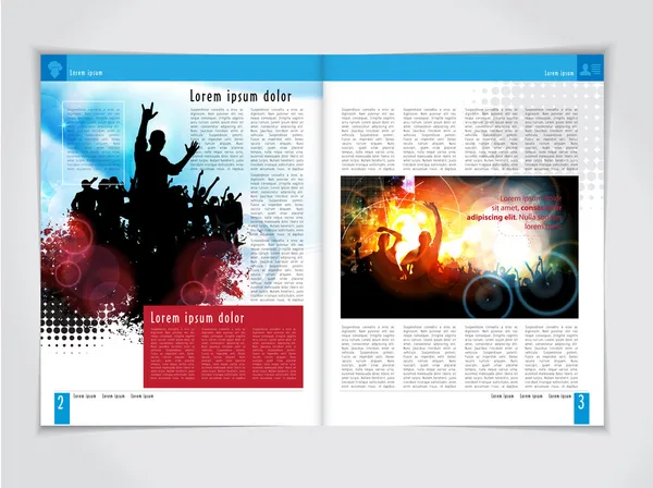 Design lay-out voor magazine — Stockvector