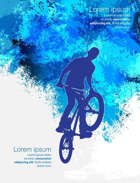 BMX cyklista ilustrace — Stockový vektor