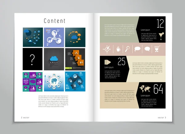 Conception de mise en page pour magazine — Image vectorielle