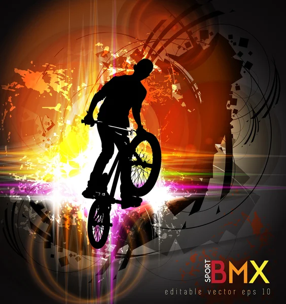 BMX cyclist — Stock Vector