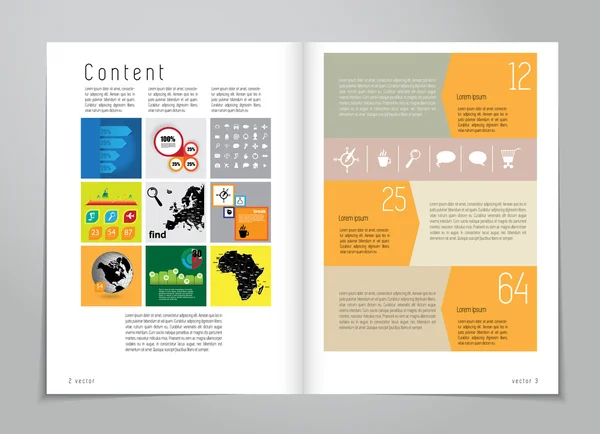 Conception de mise en page pour magazine — Image vectorielle