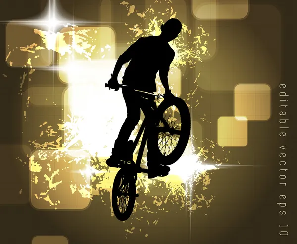 Ciclista BMX — Vector de stock