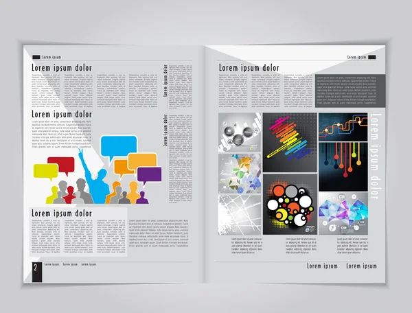 Design lay-out voor magazine — Stockvector