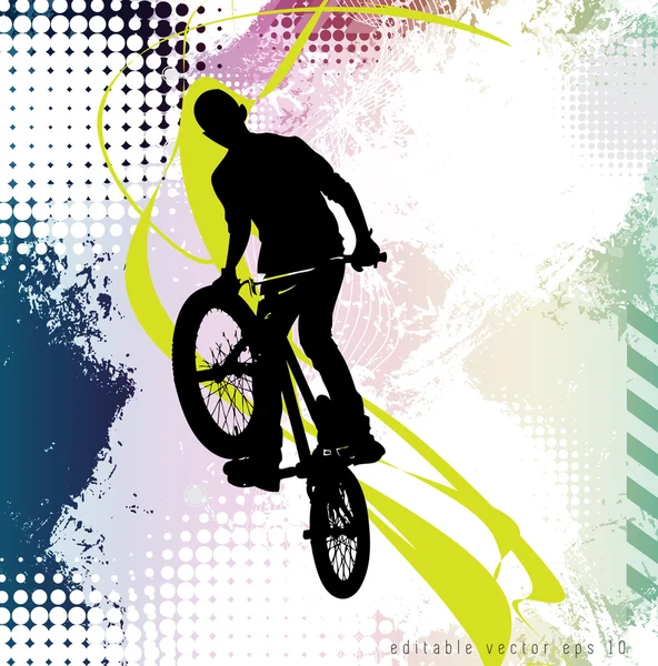 BMX ciclista —  Vetores de Stock