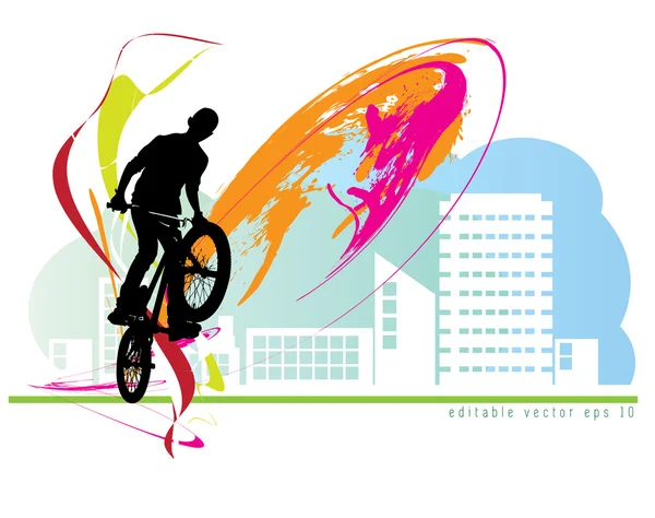 BMX cycliste — Image vectorielle