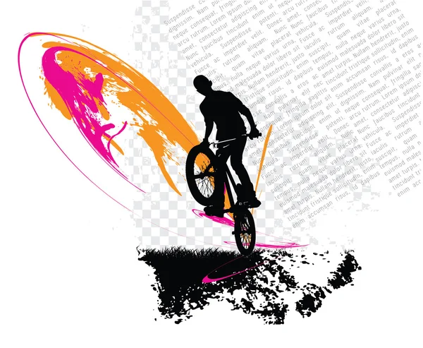 BMX cyclist — Stock Vector