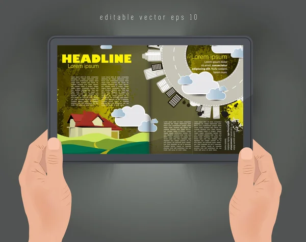 Magazine layout — Stock Vector