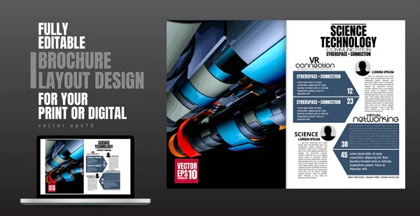 Indeling Klaar Voor Gebruik Voor Zakelijke Brochure Jaarverslag Tijdschrift — Stockvector