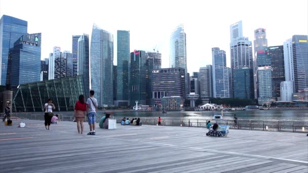 Singapura skyline cidade — Vídeo de Stock