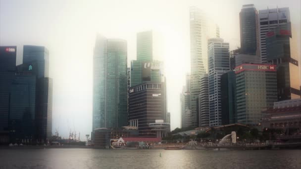 Ciudad de Singapur skyline — Vídeos de Stock