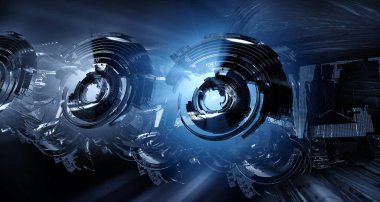 soyut teknoloji kavramı arka plan 3D render