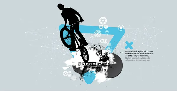 Bmx Rijder Abstracte Achtergrond Sport Vector — Stockvector