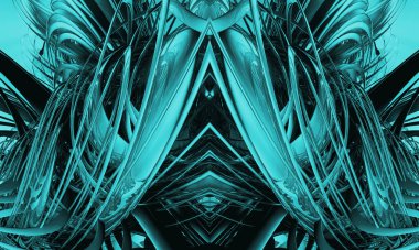 Soyut teknolojinin 3 boyutlu illüstrasyonu Sancak arkaplanı için hazır dijital hi-tech konsepti