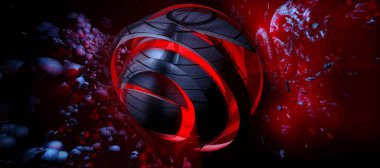 3d illustration of science technology concept