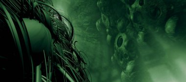 3d illustration of science technology concept