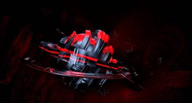 3d illustration of science technology concept