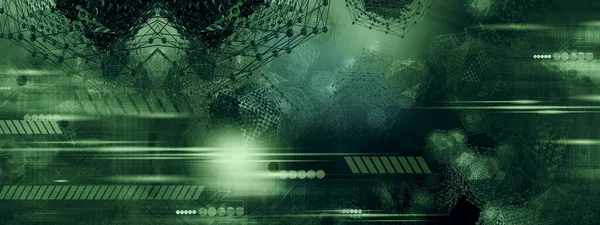 Illustartion Futuristic Technology Style Technology Background Banner Poster — Stock Photo, Image