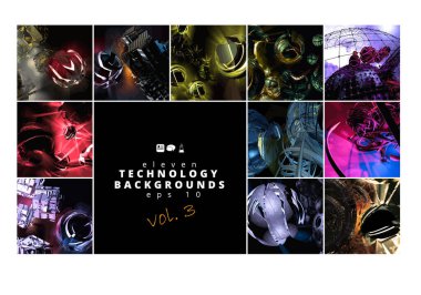 Gelecekçi teknoloji tarzı. Zarif teknoloji arkaplan pankartları veya sunumlar, vektör