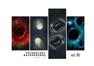 Gelecekçi teknoloji tarzı. Zarif teknoloji arkaplan pankartları veya sunumlar, vektör