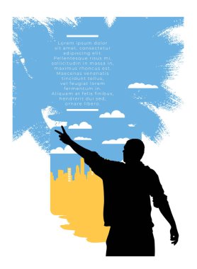 Gece hayatı ve müzik festivali konsepti. 3D illüstrasyonlu resim afiş veya poster için hazır