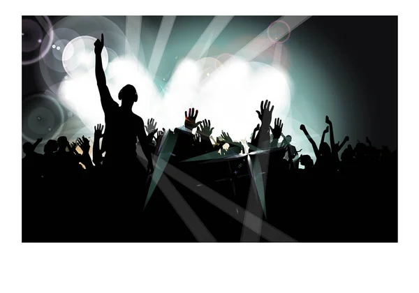 夜生活和音乐节的概念 可供横幅或海报使用的矢量图解 — 图库矢量图片
