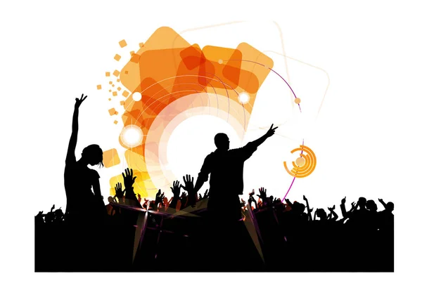 Nightlife Music Festival Concept Vector Illustration Ready Banner Poster — Stock Vector